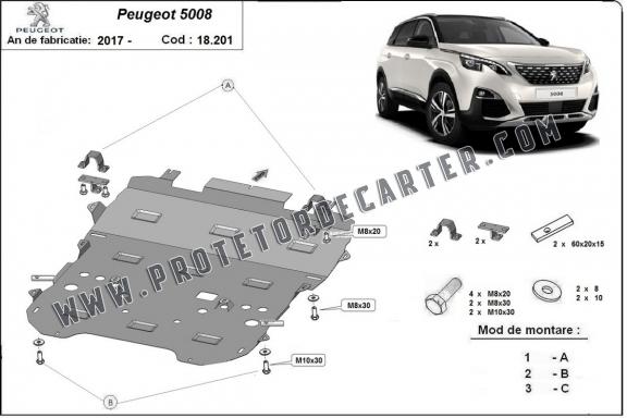 Protetor de Carter de aço Peugeot 5008