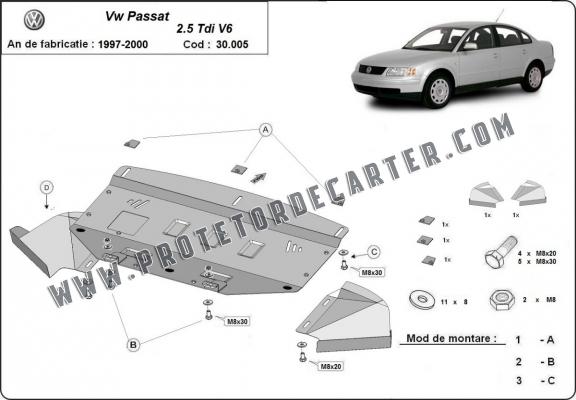 Protetor de Carter de aço VW Passat B5 2.5 TDI V6