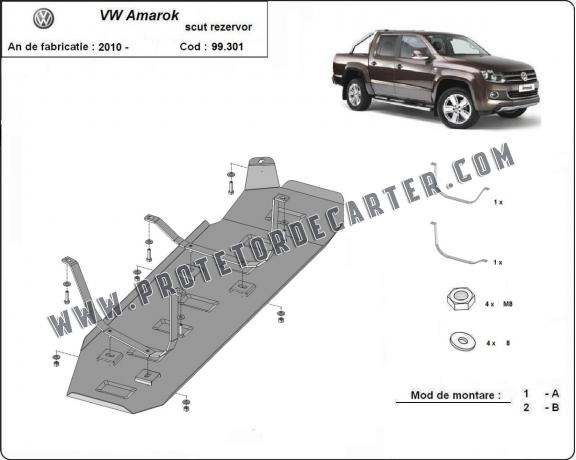 Protetor de aço para o tanque de combustível Volkswagen Amarok - Only for versions without factory protections