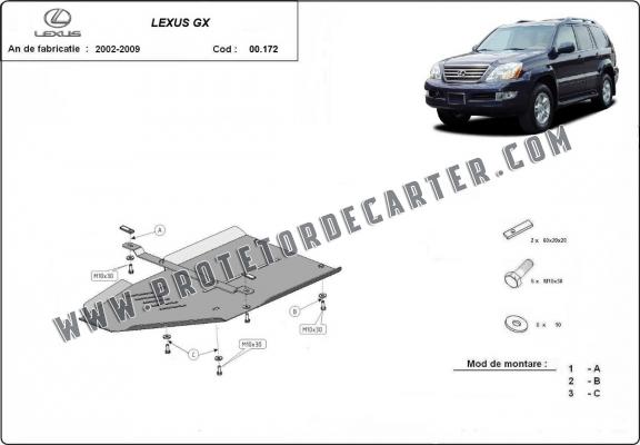  Protetor de caixa de velocidades de aço  Lexus GX