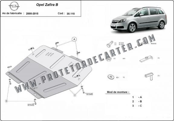 Protetor de Carter de aço Opel Zafira B