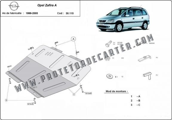 Protetor de Carter de aço Opel Zafira A 