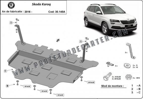 Protetor de Carter de aço Skoda Karoq - automatic gearbox