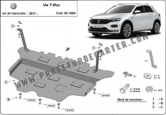 Protetor de Carter de aço Volkswagen T-Roc - automatic gearbox