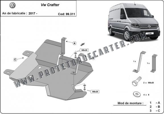 Protetor de aço tanque AdBlue Volkswagen Crafter