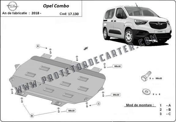 Protetor de Carter de aço Opel Combo E 