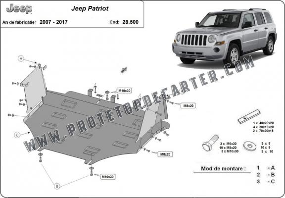 Protetor de Carter de aço Jeep Patriot