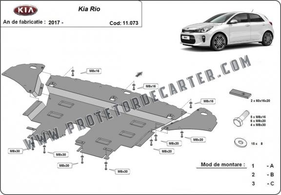 Protetor de Carter de aço Kia Rio 4