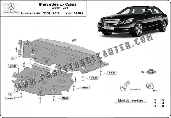 Protetor de Carter de aço Mercedes E-Classe W212 - 4x4