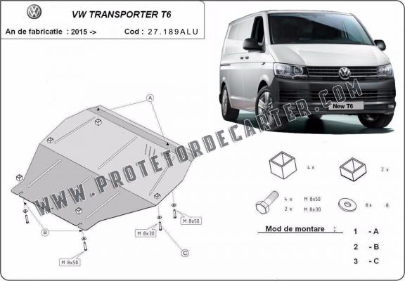 Protetor de Carter de alumínio Volkswagen Transporter T6