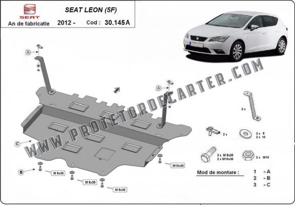 Protetor de Carter de aço Seat Leon - Caixa de velocidades automática