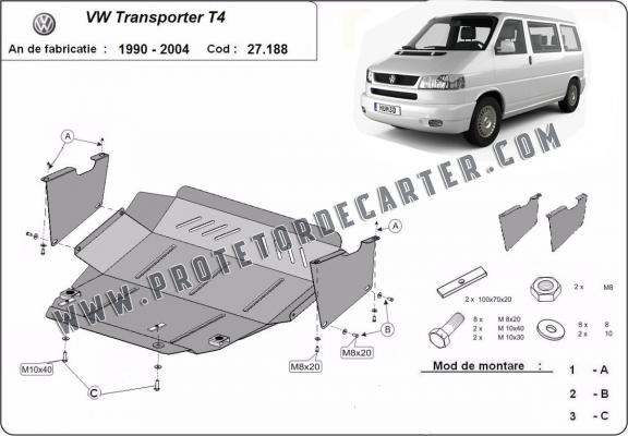 Protetor de Carter de aço VW Transporter T4 Caravelle