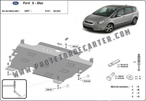 Protetor de Carter de aço Ford S - Max