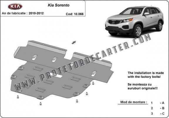 Protetor de Carter de aço Kia Sorento XM (Pre-facelift)