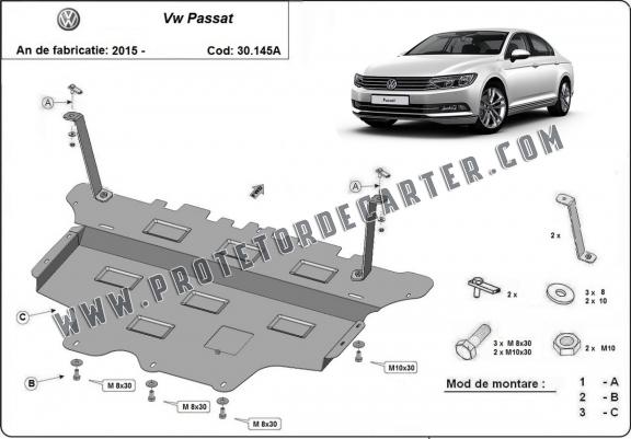 Protetor de Carter de aço VW Passat B8 - automatic gearbox