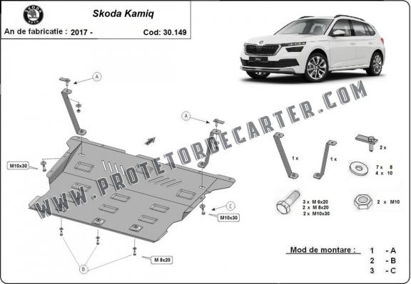 Protetor de Carter de aço Skoda Kamiq