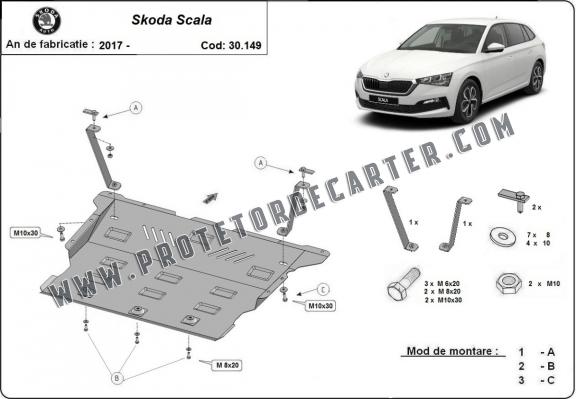 Protetor de Carter de aço Skoda Scala