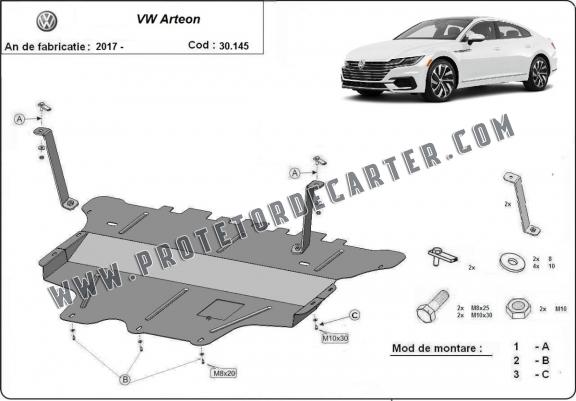 Protetor de Carter de aço VW Arteon - manual gearbox