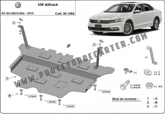 Protetor de Carter de aço VW Passat Alltrack - caixa de velocidades automática