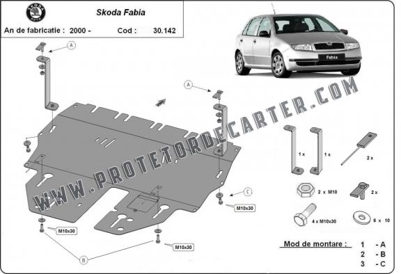 Protetor de Carter de aço Skoda Fabia 1