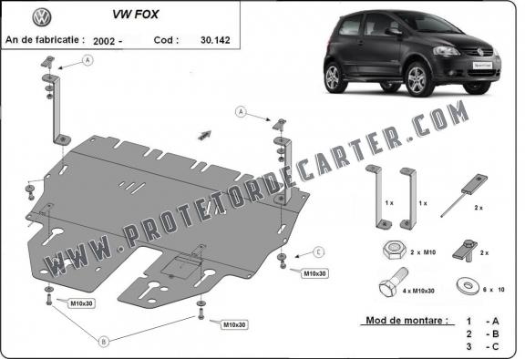 Protetor de Carter de aço VW Fox