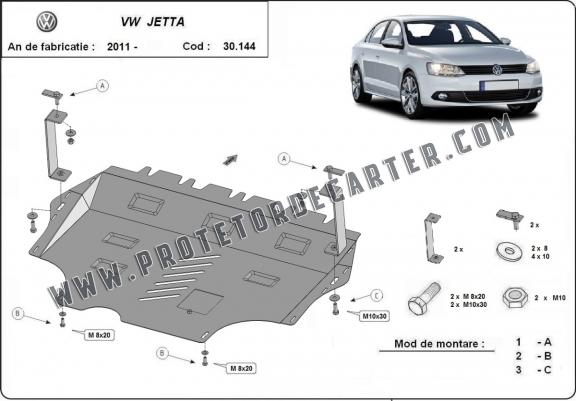 Protetor de Carter de aço Volkswagen VW Jetta