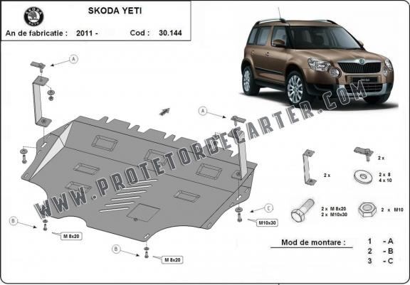 Protetor de Carter de aço Skoda Yeti