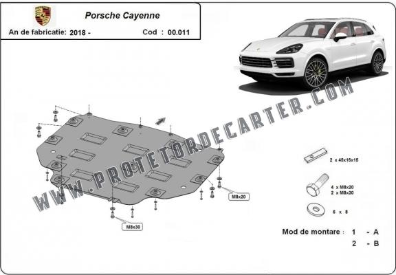  Protetor de caixa de velocidades de aço  Porsche Cayenne