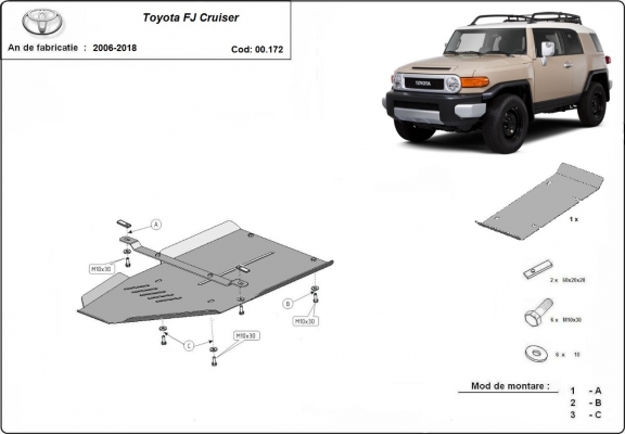  Protetor de caixa de velocidades de aço Toyota Fj Cruiser