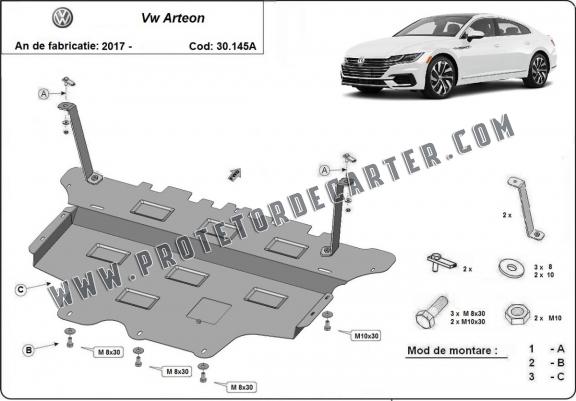 Protetor de Carter de aço VW Arteon - caixa de velocidades automática