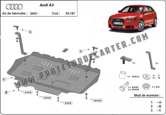 Protetor de Carter de aço Audi A3