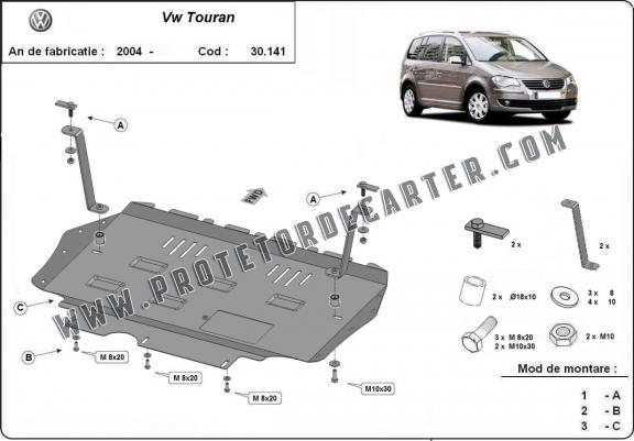 Protetor de Carter de aço Volkswagen Touran