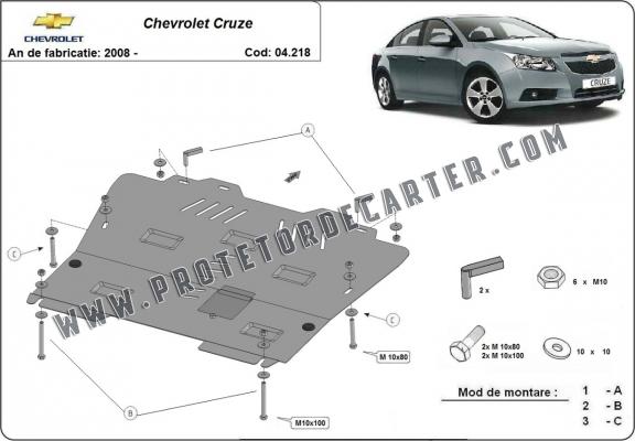 Protetor de Carter de aço Chevrolet Cruze