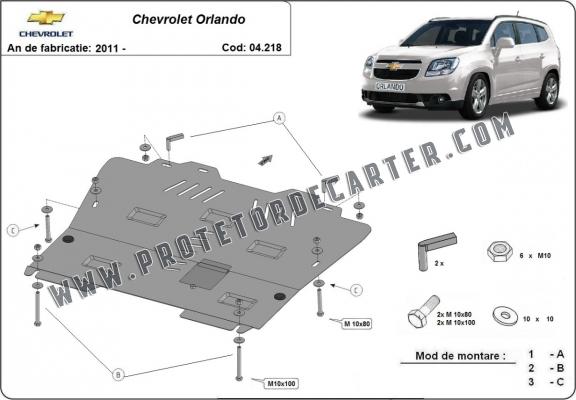 Protetor de Carter de aço Chevrolet Orlando