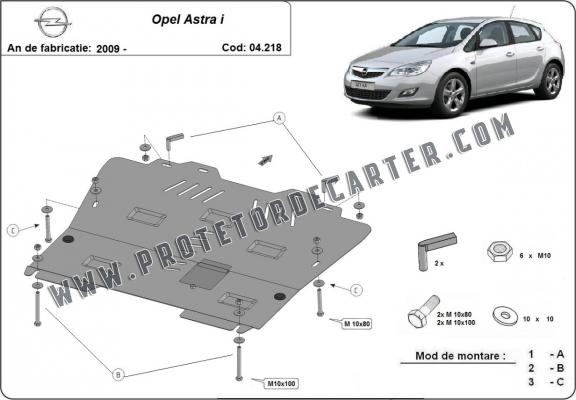 Protetor de Carter de aço Opel Astra I