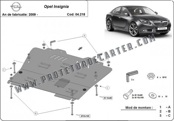 Protetor de Carter de aço Opel Insignia
