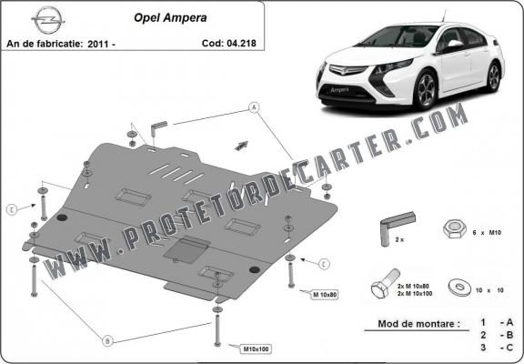 Protetor de Carter de aço  Opel Ampera