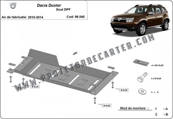 Protetor de aço para DPF Dacia Duster