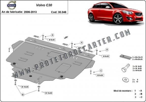 Protetor de Carter de aço Volvo C30