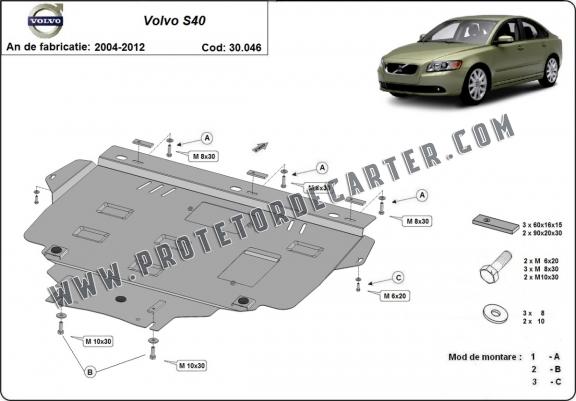 Protetor de Carter de aço Volvo S40