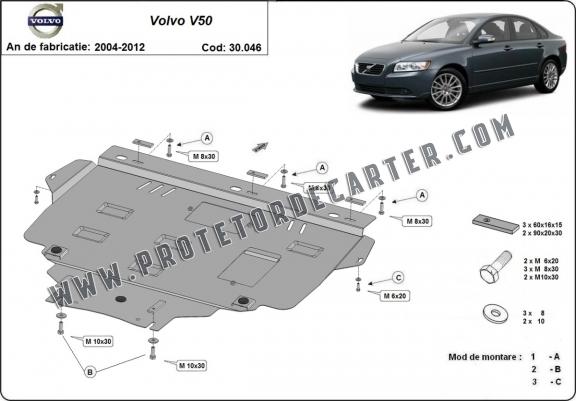 Protetor de Carter de aço Volvo V50