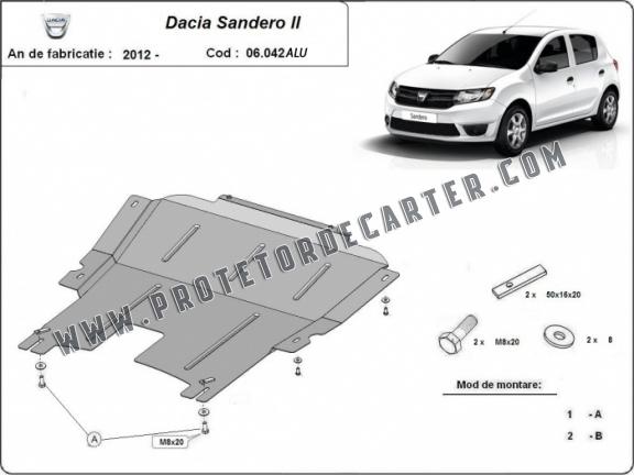 Protetor de Carter de alumínio DACIA  SANDERO 2