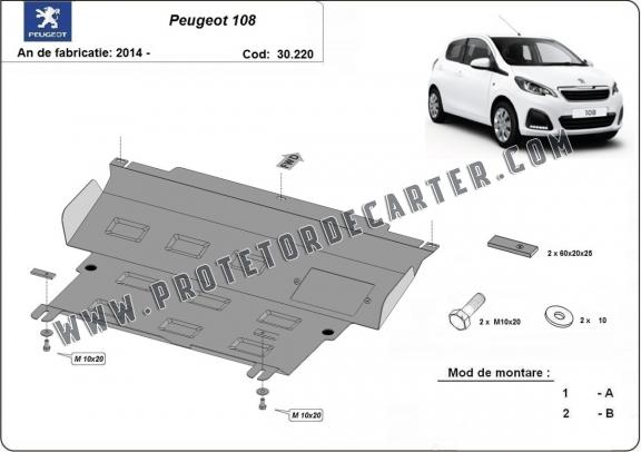 Protetor de Carter de aço Peugeot 108