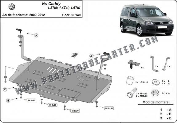 Protetor de Carter de aço Volkswagen Caddy