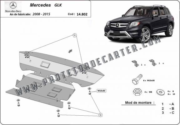 Protetor de Carter de aço Mercedes GLK X204