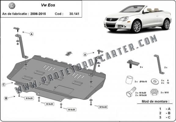 Protetor de Carter de aço VW Eos
