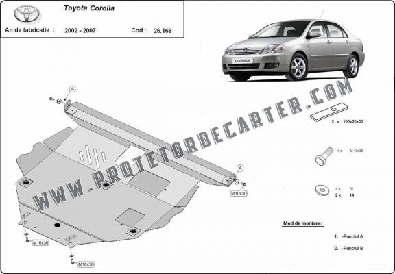 Protetor de Carter de aço Toyota Corolla -E120/E130