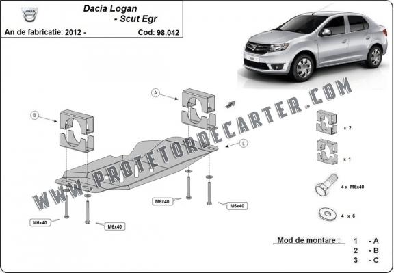 Protetor de aço para o sistema Stop & Go Dacia Logan 2