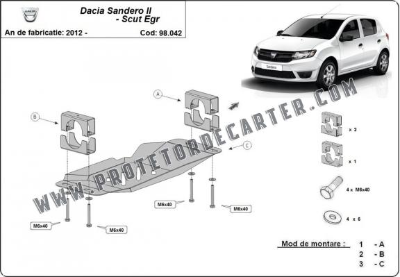 Protetor de aço para o sistema Stop & Go Dacia Sandero 2