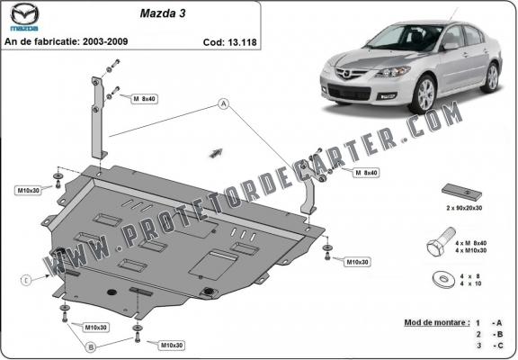 Protetor de Carter de aço Mazda 3